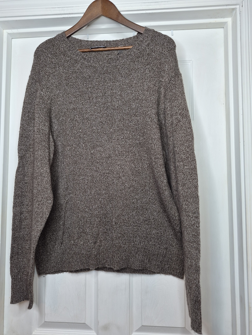 Tahari Brown Knit Sweater Xl Wool Blend